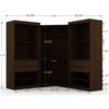 Manhattan Comfort Mulberry 3.0 Sectional Corner Closet 3-Piece Set, Brown 119GMC5